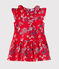 Robe bébé fille imprimée rouge PEPS/blanc MULTICO