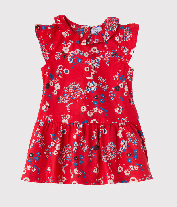 Robe b&eacute;b&eacute; fille imprim&eacute;e rouge/multicouleur