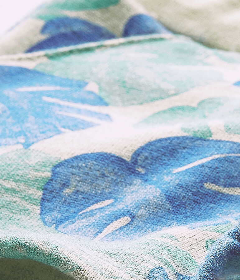 Short b&eacute;b&eacute; gar&ccedil;on imprim&eacute; gris BELUGA/blanc MULTICO