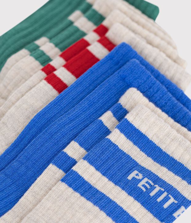 5 paires de chaussettes enfant en coton sport multicouleur