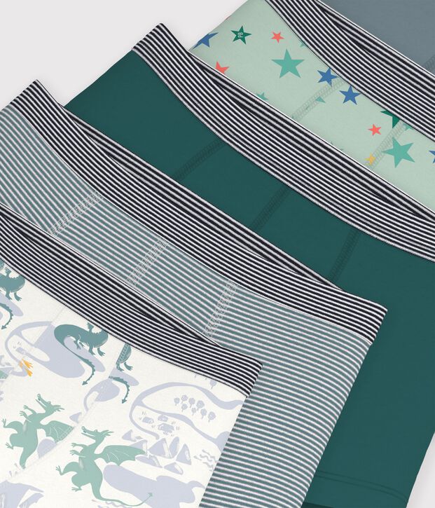 Lot de boxers enfant en coton imprim&eacute; multicouleur
