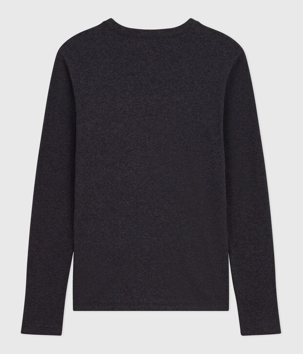 Tee-shirt femme l'iconique en coton manches longues gris