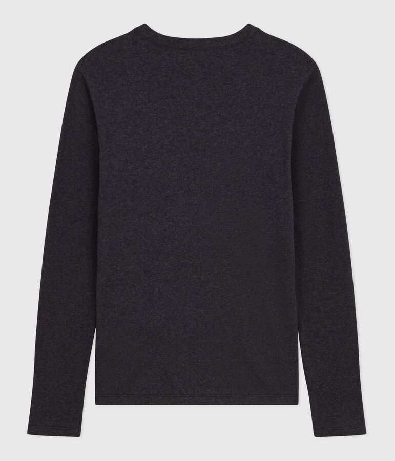 Tee-shirt femme l'iconique en coton manches longues gris CITY CHINE