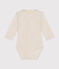 Body manches longues à col en coton bébé beige MONTELIMAR CHINE