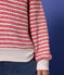 Sweatshirt rayé enfant fille / garçon blanc MARSHMALLOW/rouge PEPS