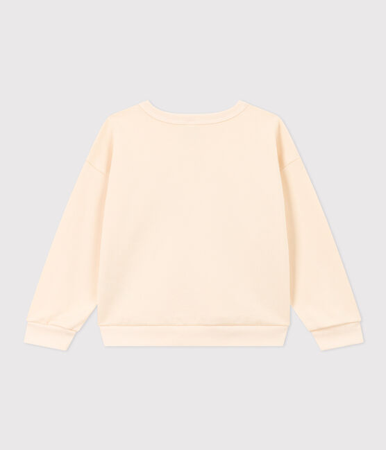 Sweatshirt en molleton enfant fille écru AVALANCHE
