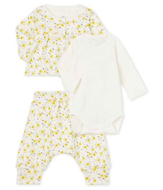 Ensemble Trois Pieces Bebe Fille En Laine Et Coton Marshmallow Multico Petit Bateau Ensemble Trois Pieces Bebe Fille En Laine Et Coton Marshmallow Multico Petit Bateau