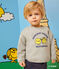 Sweatshirt Monsieur Madame en molleton bébé gris CHATON CHINE