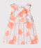 Robe bébé fille en coton imprimé rose VIENNE/blanc MULTICO