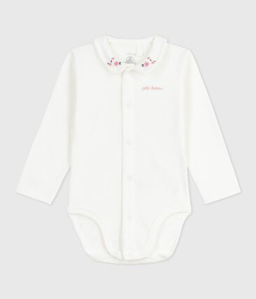 Body bébé à col brodé et message en poitrine