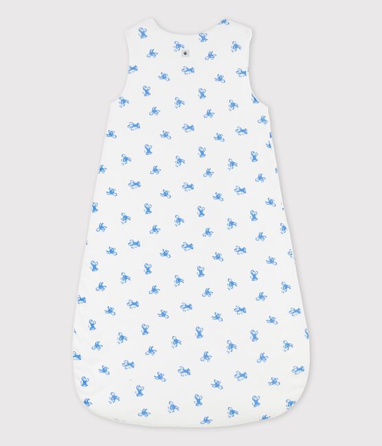 Gigoteuse bébé en coton biologique blanc MARSHMALLOW/bleu BRASIER