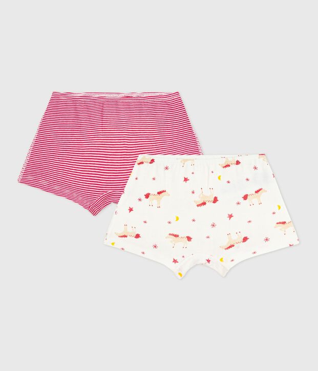 Lot de shorties enfant en coton imprim&eacute; chevaux multicouleur