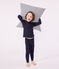 Pyjama uni en coton enfant bleu SMOKING
