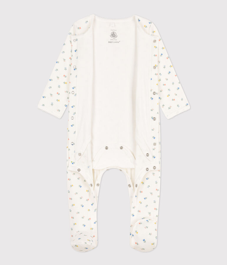 Bodyjama fleurs en coton blanc MARSHMALLOW/blanc MULTICO