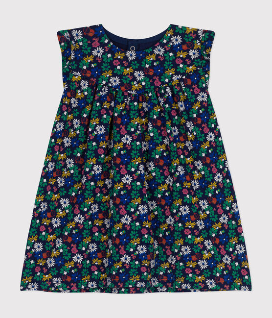 Robe sans manche en jersey léger bébé bleu MEDIEVAL/blanc MULTICO