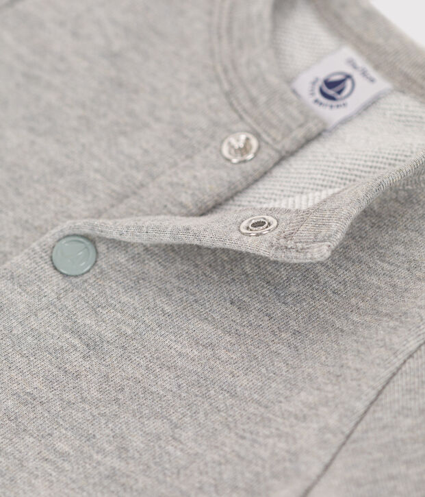 Cardigan en molleton b&eacute;b&eacute; gris