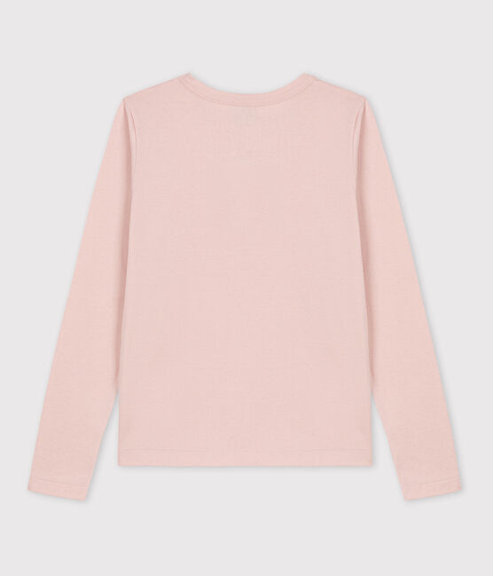 Tee-shirt L'ICONIQUE chaud col rond en coton Femme rose SALINE