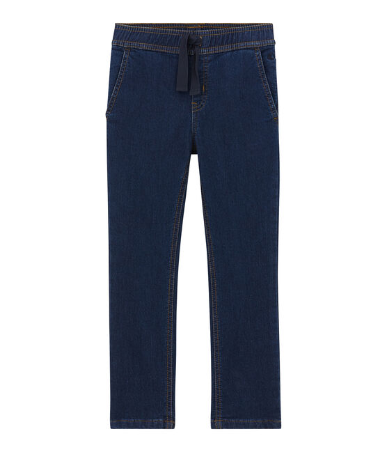 Pantalon garçon en denim bleu BLEU DENIM