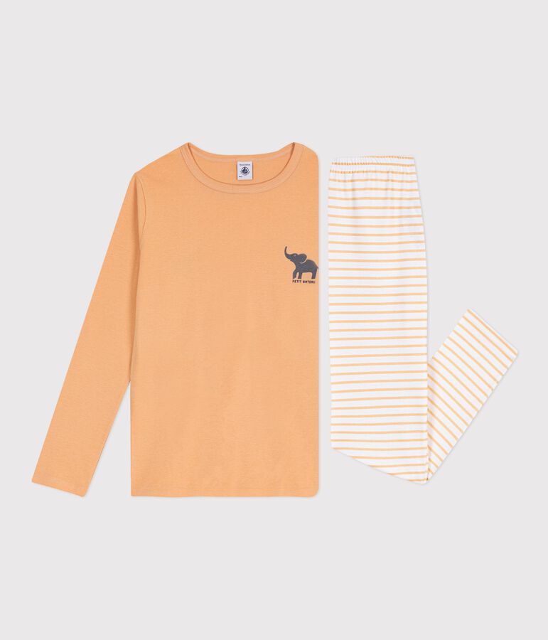 Pyjama en coton enfant beige/multicouleur