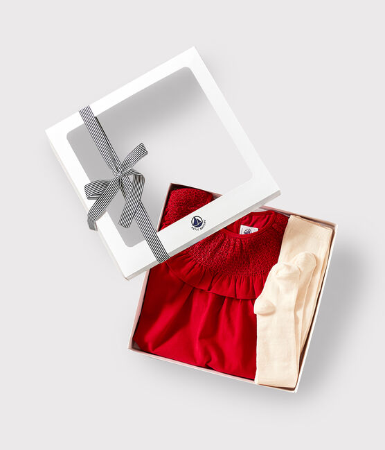 Coffret cadeau bébé robe et collants variante 1