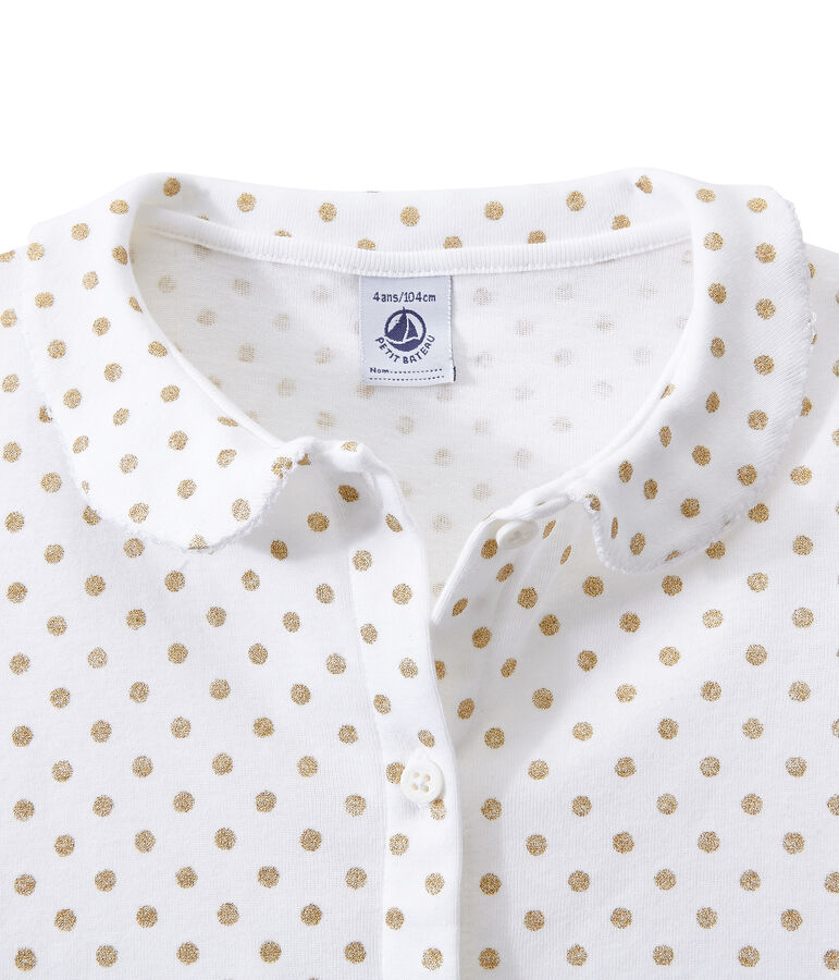 Pyjacourt fille blanc ECUME/jaune DORE