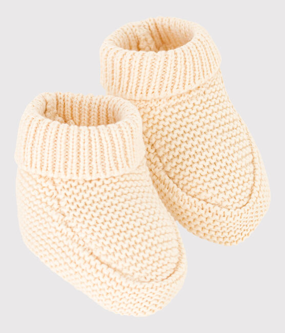 Chaussons tricotté en coton bébé  écru AVALANCHE