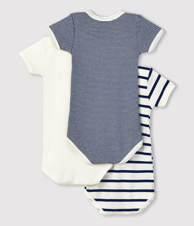 Lot de 3 bodies manches courtes b&eacute;b&eacute; multicouleur