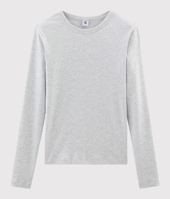 T-shirt col rond iconique en coton Femme gris BELUGA CHINE
