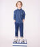 Chemise enfant en jean unie bleu DENIM MOYEN
