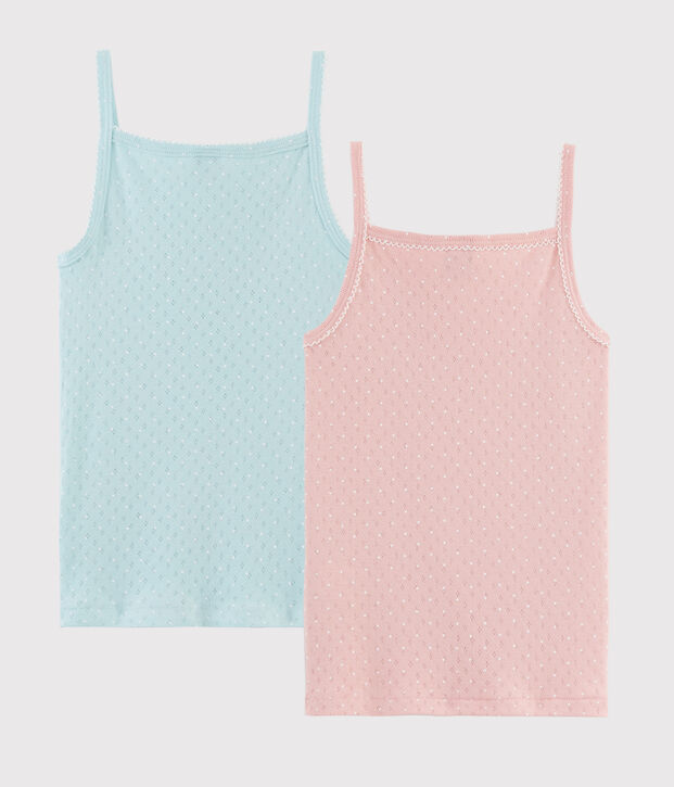 Lot de 2 chemises &agrave; bretelles troutrou petite fille multicouleur