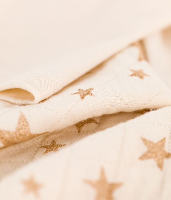 Robe manches longues bimatière enfant fille écru AVALANCHE