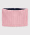 Snood enfant en tricot doublé en polaire rose CHARME