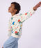 Sweatshirt enfant en coton imprim&eacute; &eacute;cru/multicouleur