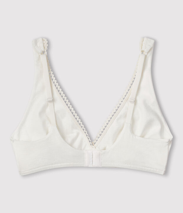 Soutien-gorge en coton stretch Femme blanc