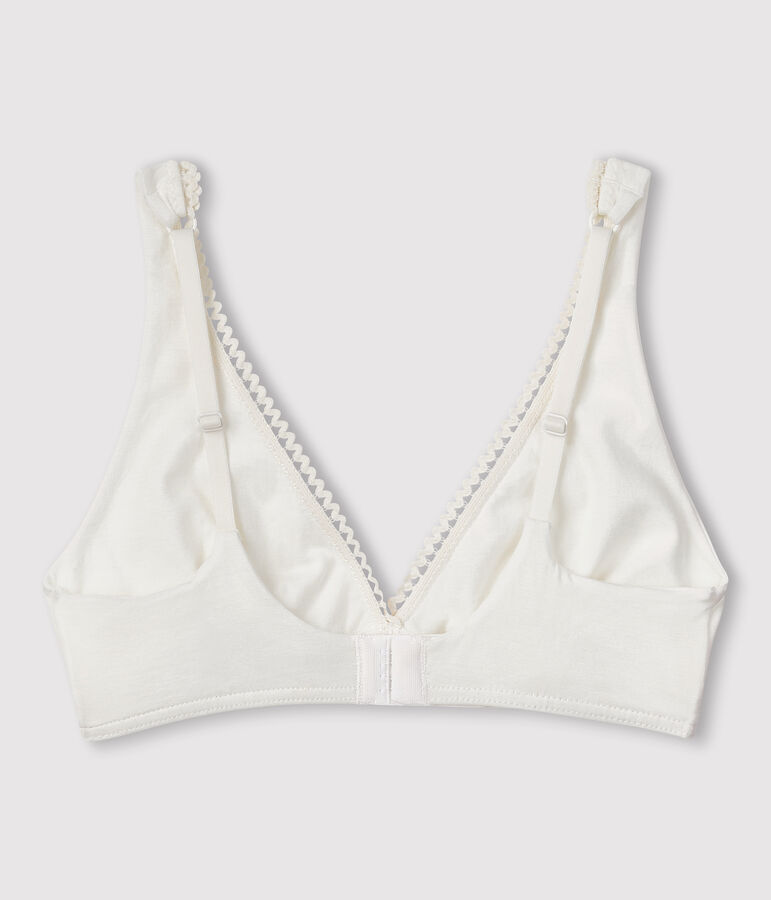 Soutien-gorge en coton stretch Femme blanc MARSHMALLOW