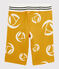 Bermuda en maille enfant garçon jaune BOUDOR/blanc MARSHMALLOW