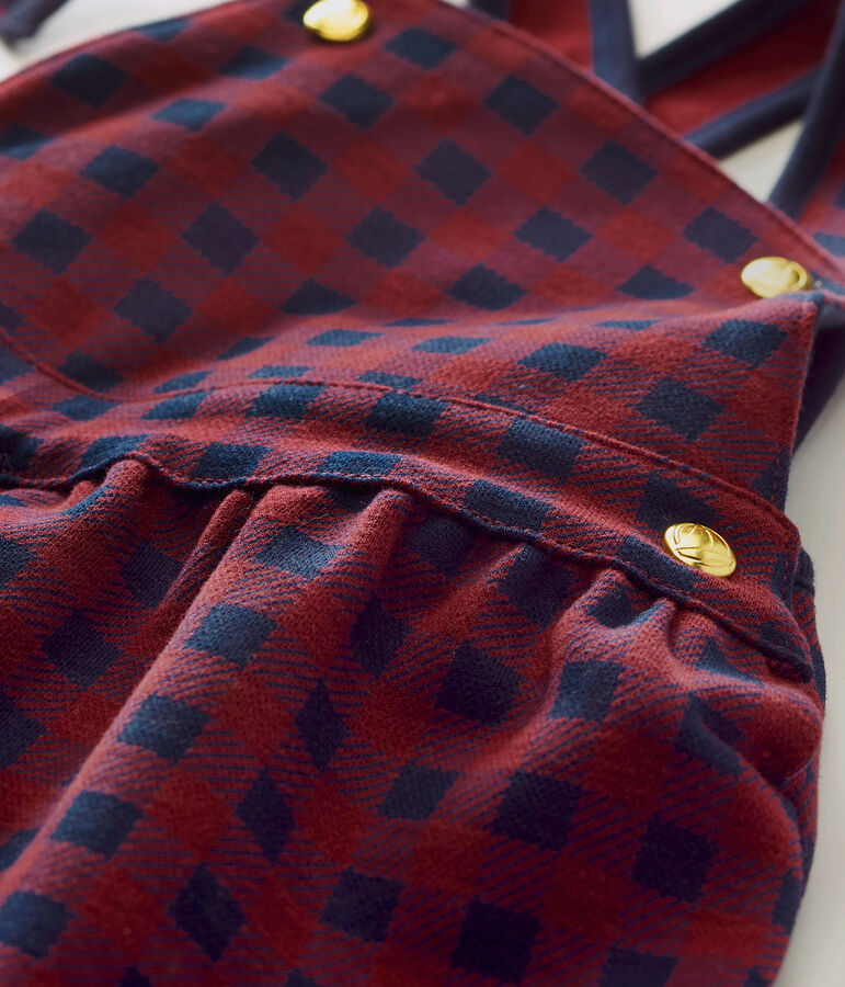 Robe vichy b&eacute;b&eacute; fille rouge/bleu