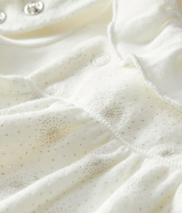 Ensemble 2 pi&egrave;ces b&eacute;b&eacute; fille blanc/gris