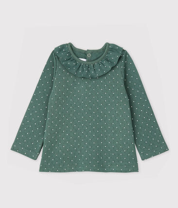Blouse col collerette en coton bébé fille