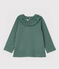 Blouse col collerette en coton bébé fille vert VALLEE/blanc MARSHMALLOW