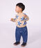 Sweatshirt b&eacute;b&eacute; en coton imprim&eacute; c&oelig;urs beige/multicouleur