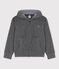 Polaire à capuche enfant fille / garçon gris GRIS FONCE/ DARK GREY