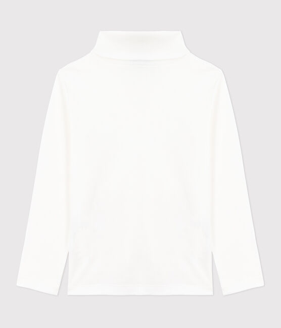 Sous-pull enfant en coton uni blanc MARSHMALLOW