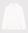 Sous-pull enfant en coton uni blanc MARSHMALLOW