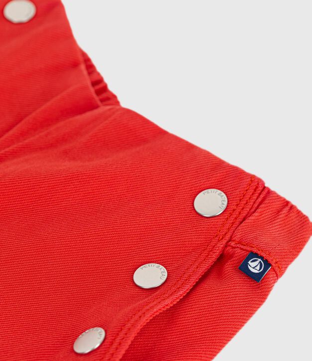 Pantalon enfant en denim rouge