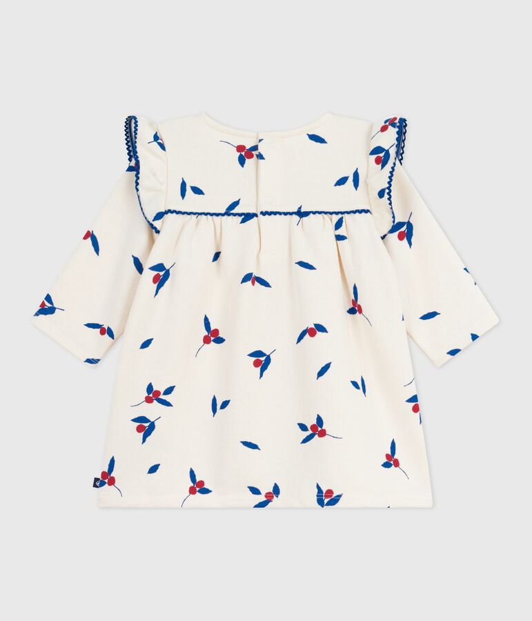 Robe b&eacute;b&eacute; en coton manches longues imprim&eacute;e baies MILK/ MULTICO