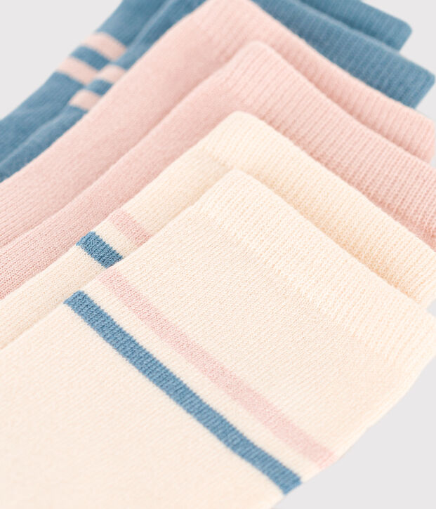 Lot de 3 paires de chaussettes sport enfant gar&ccedil;on-fille multicouleur