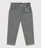Pantalon droit en velours fin enfant fille vert THUYA