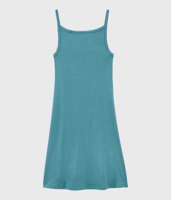 Robe à bretelles iconique en coton Femme bleu MIROIR