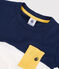 T-shirt manches courtes en coton enfant garçon bleu MEDIEVAL/blanc MARSHMALLOW